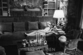 Coco Chanel Lies on Divan, 1957