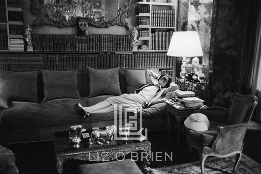 Coco Chanel Lies on Divan, 1957 by Mark Shaw