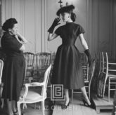 Dior, Alla in Croque-mitaine with Seamstress, 1953