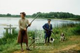 Mme. Rigaud with Spaniel France, 1957.