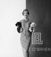 Evelyn Tripp with Two Poodles, Front, 1954.