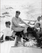 Kennedy, JFK Sailing off Hyannis Port, 1959