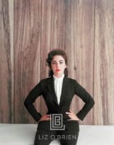 Elizabeth Taylor Black Suit, Hands on Hips, 1956