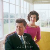 Kennedy, John with Jackie in Pink, Yellow Room, Looking Right, 1959