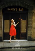 Fabiani Bag Dress Outside Harry's Bar, Paris, 1957