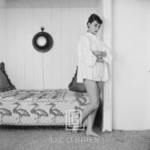 Audrey Hepburn at Home, Heron Day Bed, Arms Crossed, 1954