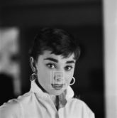Audrey Hepburn White Shirt Portrait, Nods 1954
