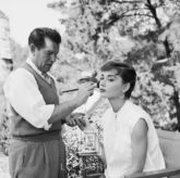 Audrey Hepburn and Frank McCoy on the Set of Sabrina, Looks Left, 1953