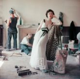 Gigi Griffe Chiffon, Black and White Dress, 1953