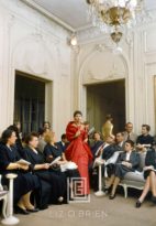 Salon Dior Man Agog Red Gown, 1954
