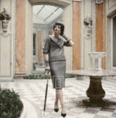 Jacqueline de Ribes in Gray Dior Suit, 1959