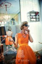 Tiger Morse in Orange on Phone 10, New York, 1962