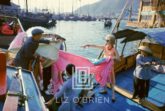 Tiger Morse in Peach on Boat 02, Hong Kong, 1962